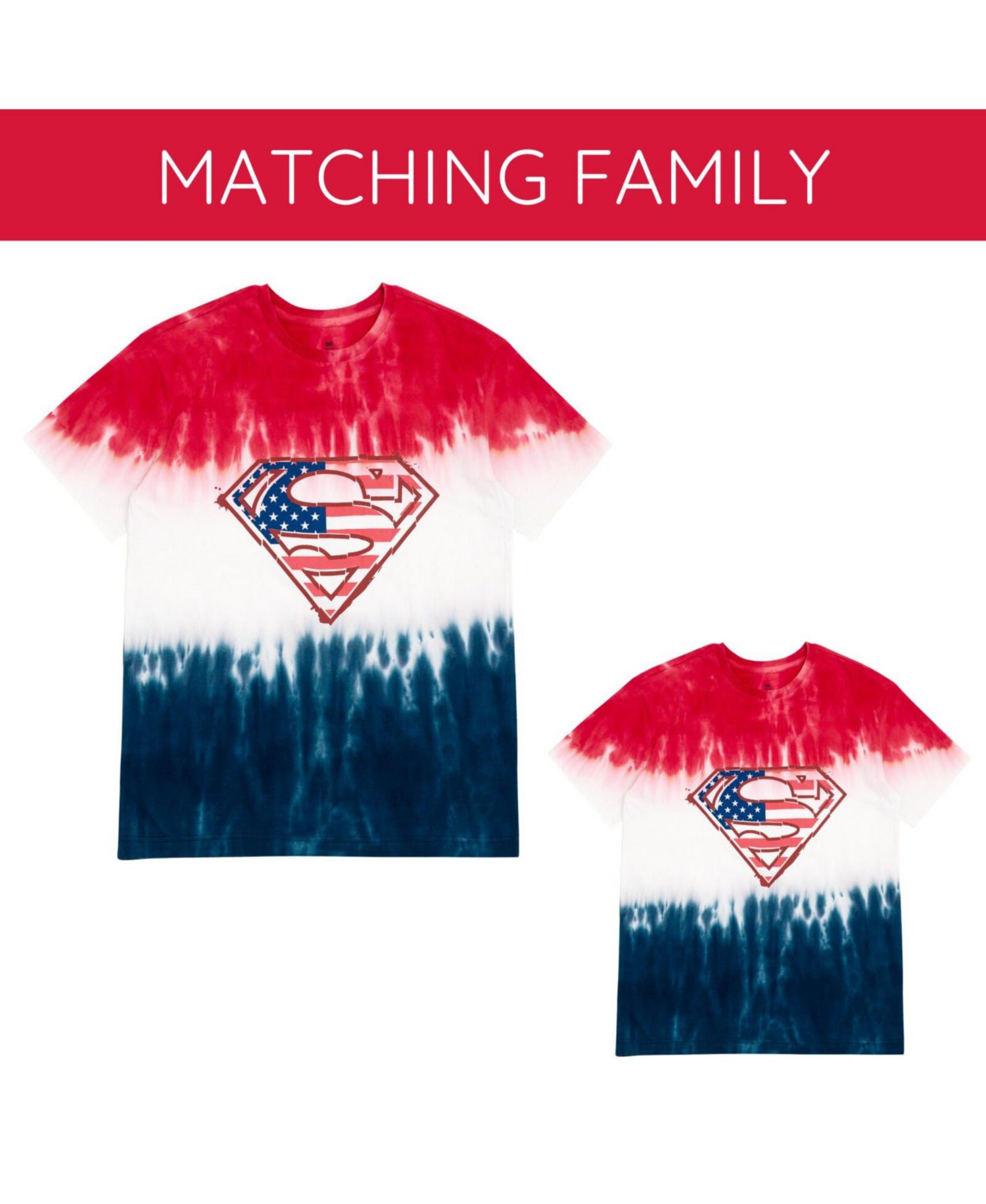 Boys Superman July 4th Matching Family T-Shirt