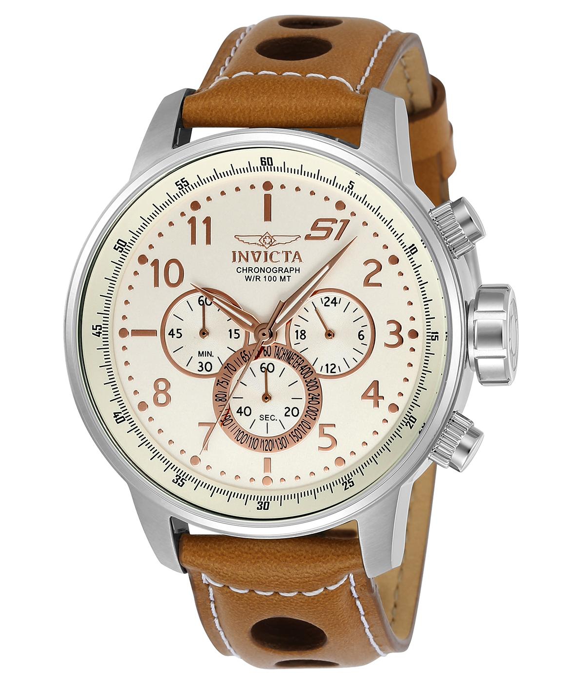 Men's 23596 S1 Rally Quartz Multifunction Ivory, White Dial Watch - Silver