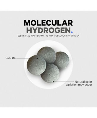 Molecular Hydrogen Supplement, Fast-Dissolving 12 PPM Hydrogen Water Tablets with Elemental Magnesium Hydration Tablet, Unflavored, 30 Tablets