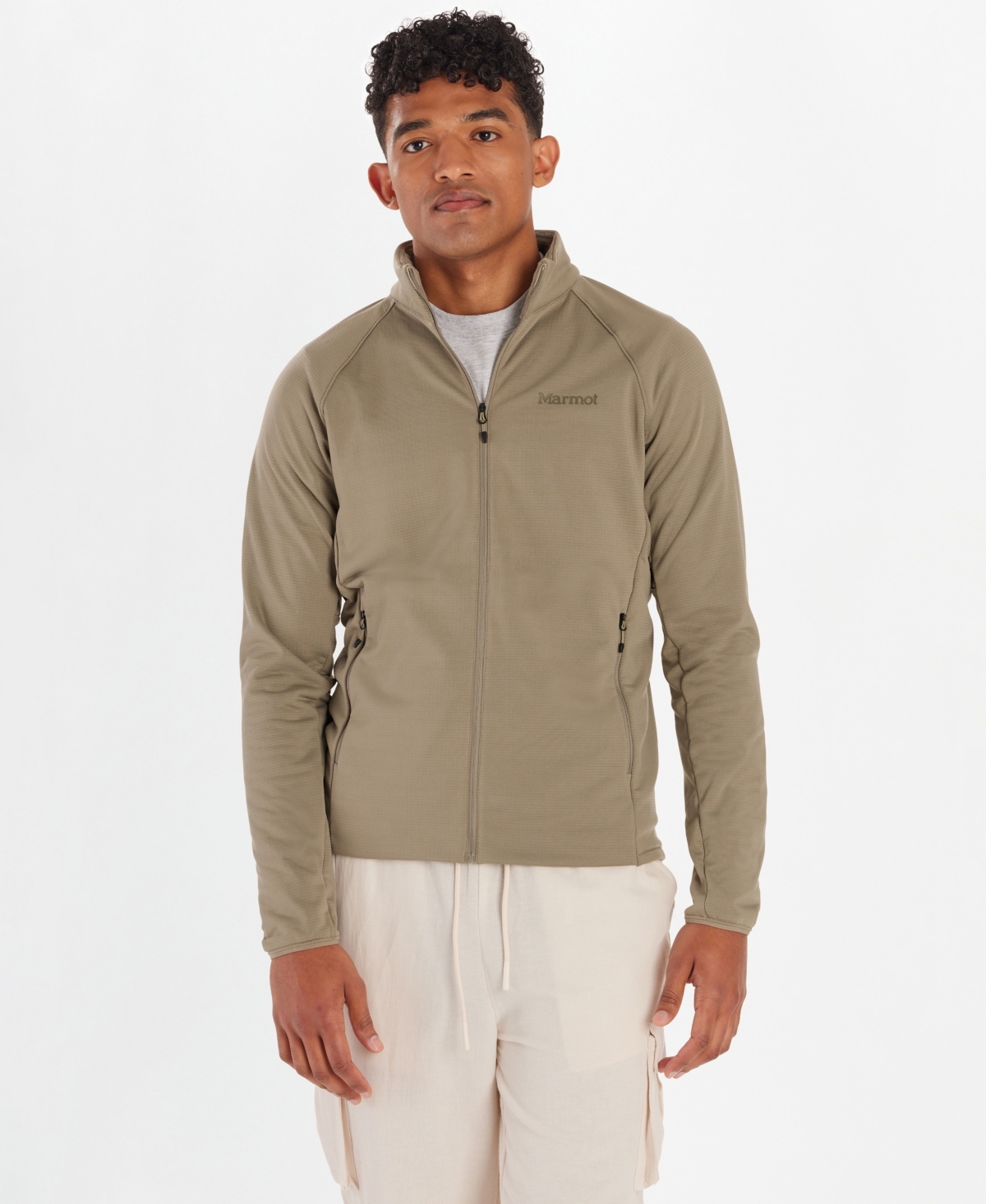 Leconte Fleece Zip Front Track Jacket - Vetiver
