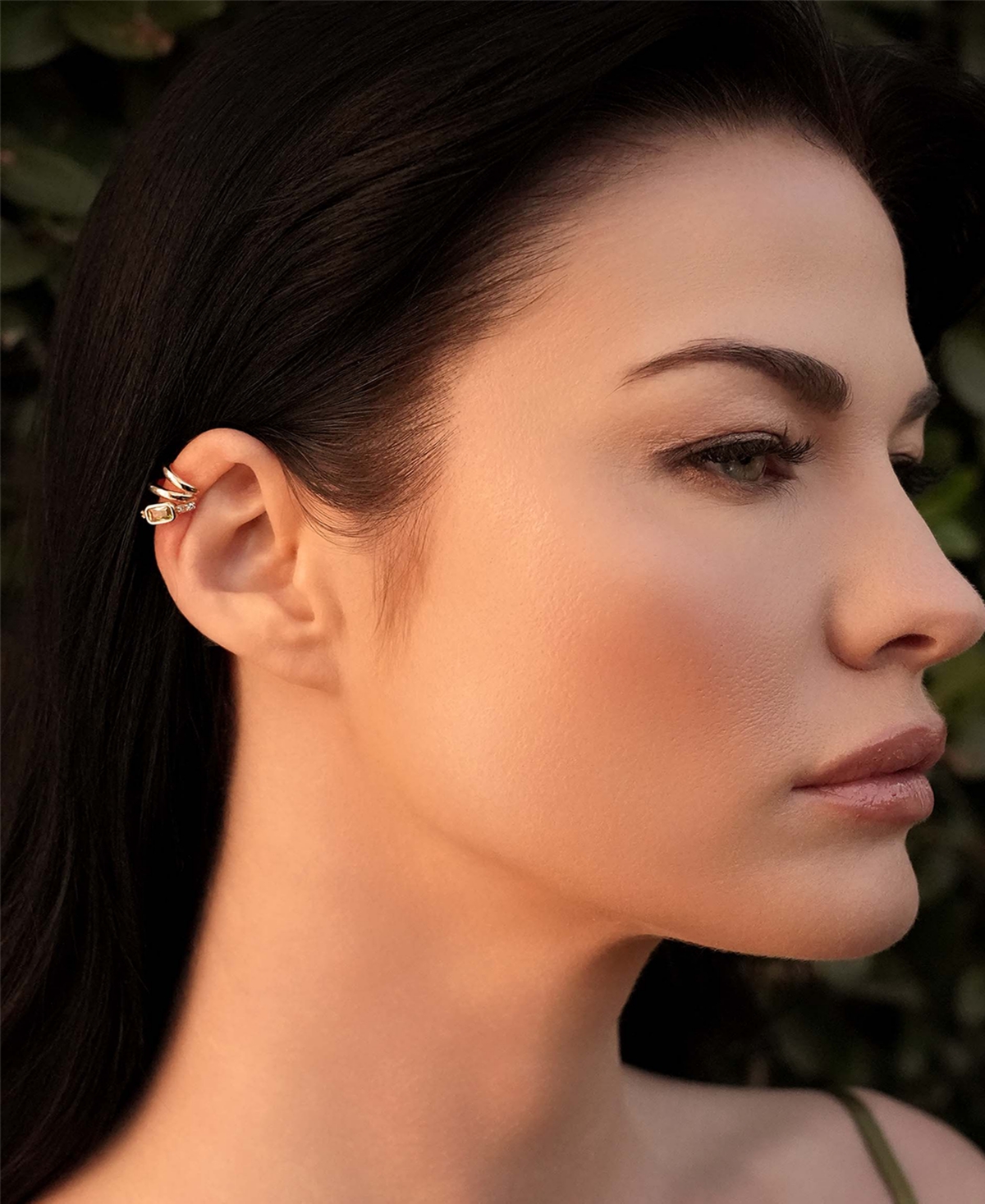 Ettika Cluster Ear Cuff Earrings In Peridot