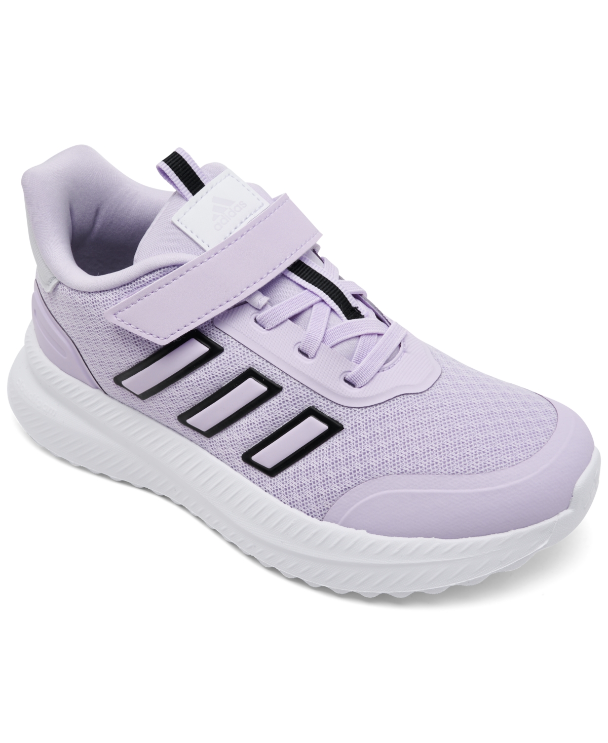Adidas Originals X Plrpath Little Girls Stretch Lace Stay-put Closure Casual Sneakers From Finish Line In Ice Lavender,black