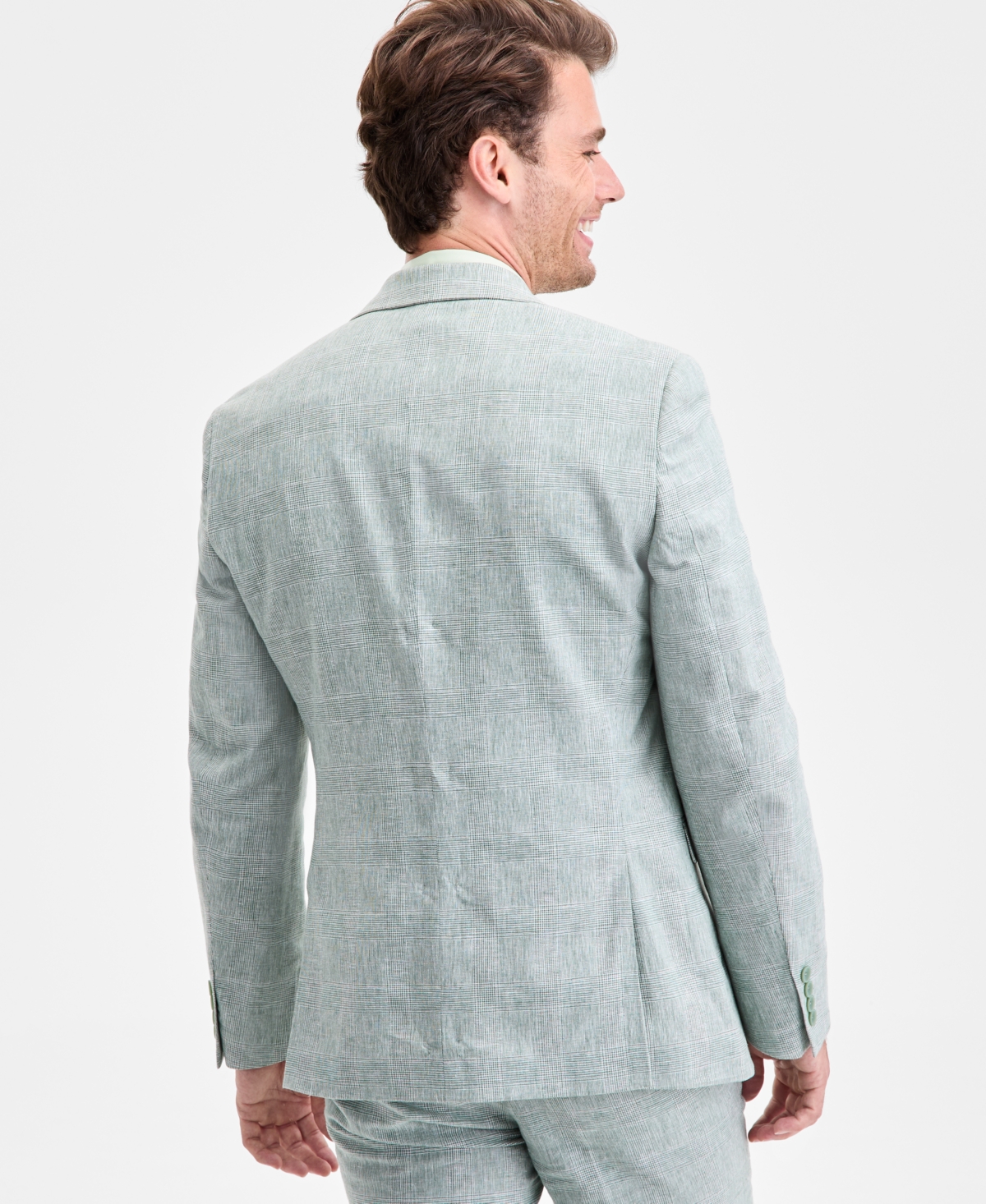 Bar Iii Men's Slim-fit Linen Suit Separate Jacket, Exclusively At Macy's In Green