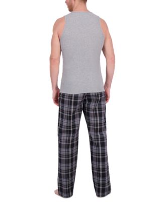 Platinum Men's Tank Tee & Stretch Woven Pant Sleep Set