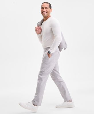 Men's Slim-Fit Linen Suit Separate Pants, Exclusively at Macy's