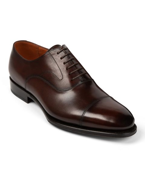 Мужские туфли Anthony Veer Regent Cap Toe Leather Oxford Dress Shoes, цвет: Каштановый коричневый