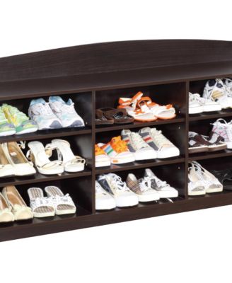 Wood Shoe Rack with 9 Cubbies – Timeless Design with Beautiful Wood Grain