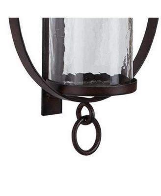 Wall Sconce with Hurricane Glass and Chain Design Holder for Elegant Lighting and Decor