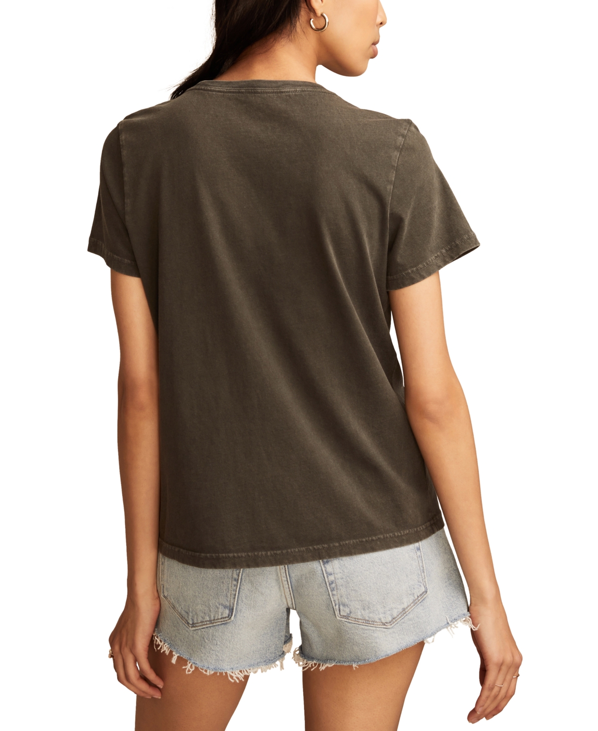 LUCKY BRAND WOMEN'S ROLLING STONES DICE CLASSIC COTTON CREWNECK T-SHIRT 