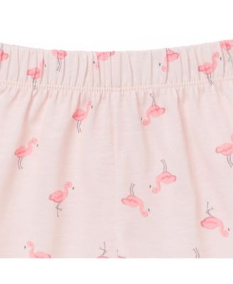 Baby Girls 2-Piece Button Up Pajama Shorts Set