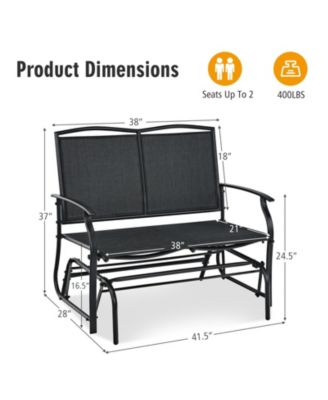 Iron Patio Rocking Chair for Outdoor Backyard and Lawn