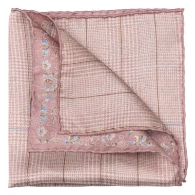 Men's Enzo - Double Sided Silk Pocket Square for Men