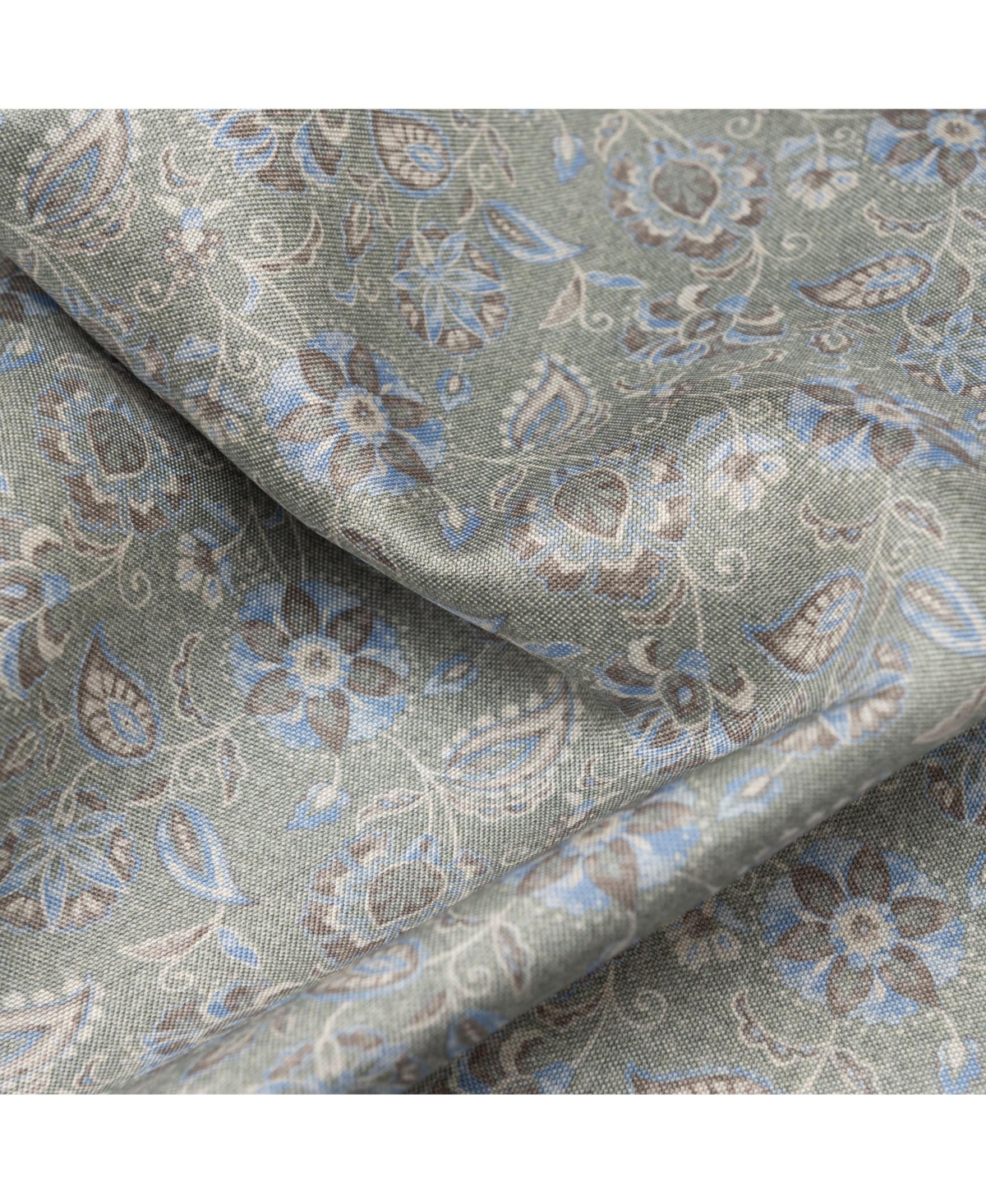Men's Enzo - Double Sided Silk Pocket Square for Men - Sage green