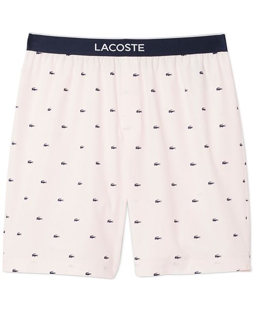 alfani Lacoste Men's Loungewear Croc Print Pajama Shorts Men's Fashion & Accessories