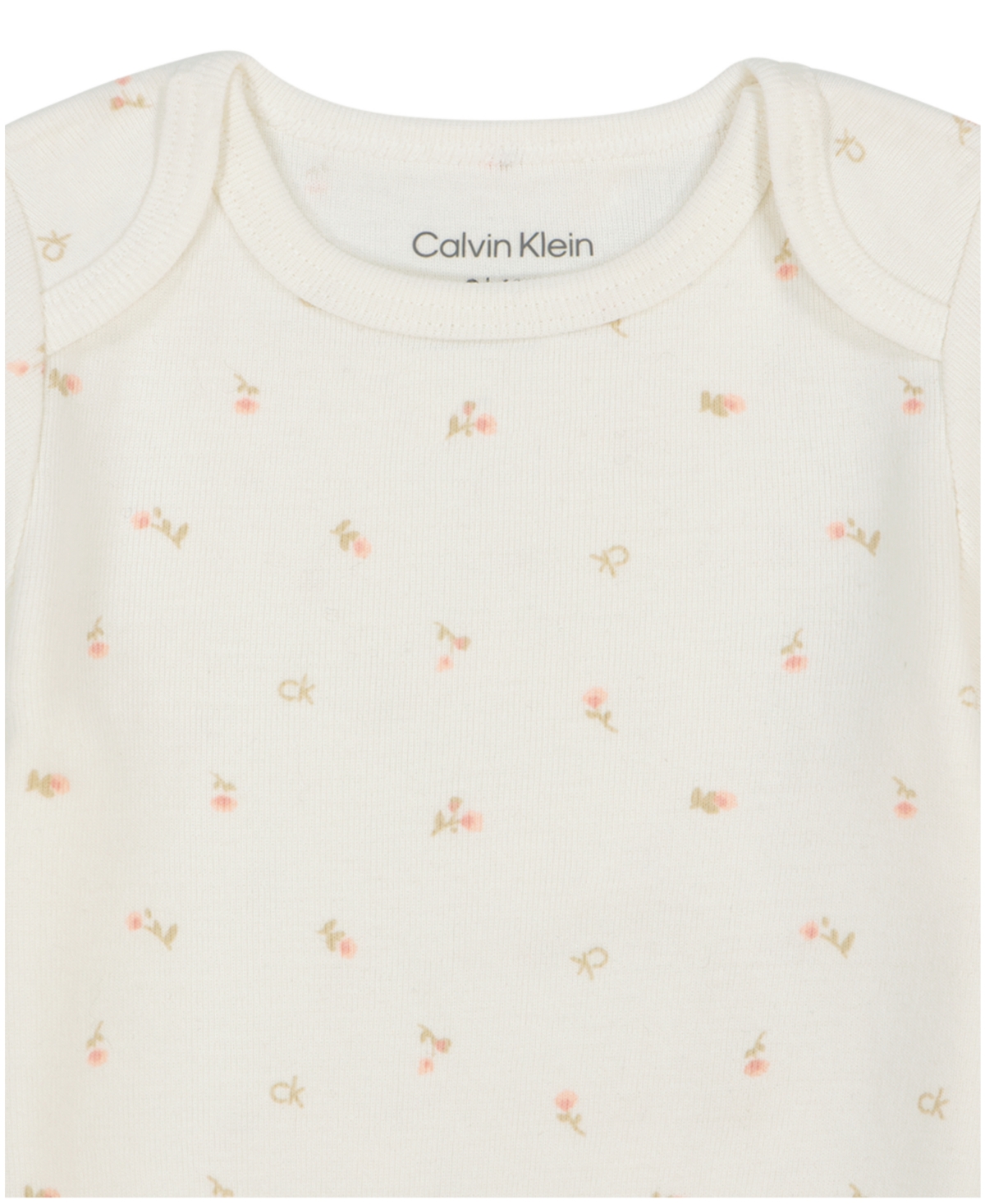 Calvin Klein Baby Girls 3-Piece Short Sleeve Bodysuit Set