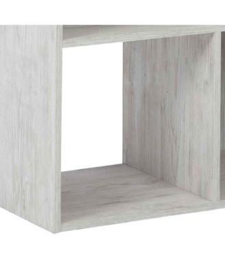 Rustic Wooden 6-Cube Organizer with Open Storage Compartments