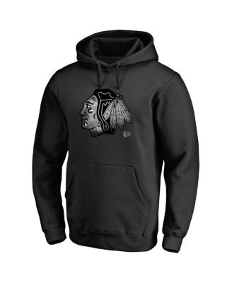 Men's Black Chicago Blackhawks Core Smoke Pullover Hoodie