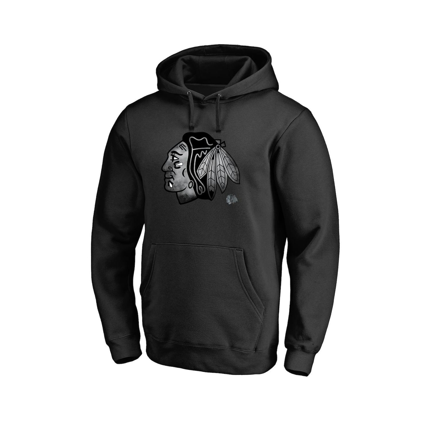 Men's Black Chicago Blackhawks Core Smoke Pullover Hoodie