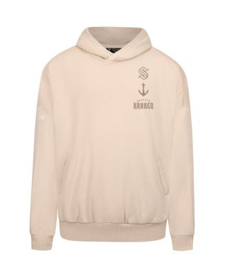 Men's Cream Seattle Kraken Contact Stamp Pullover Hoodie