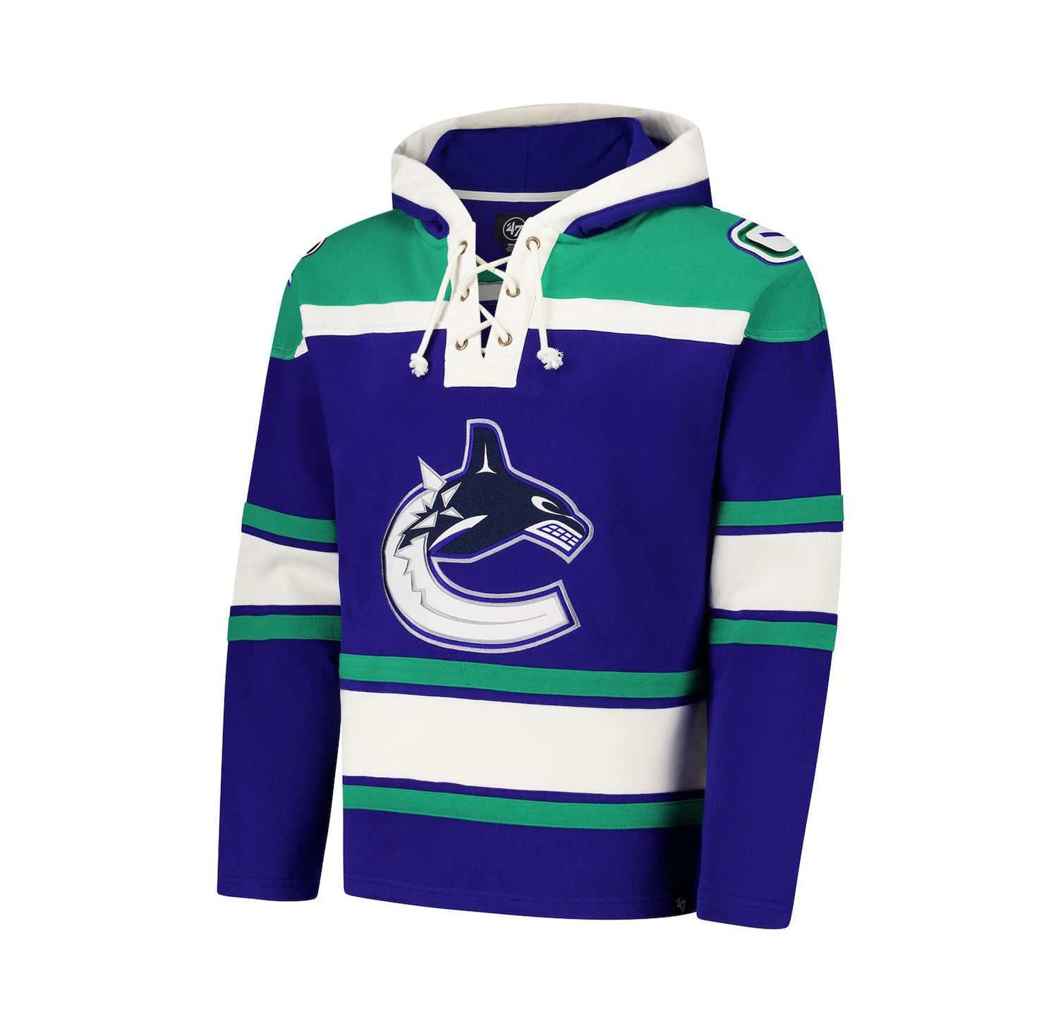 Men's Royal Vancouver Canucks Superior Lacer Pullover Hoodie