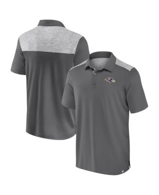 Fanatics - Men's Gray Baltimore Ravens Long Shot Polo Shirt