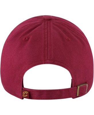 Men's Wine Cleveland Cavaliers Core Wordmark Clean Up Adjustable Hat