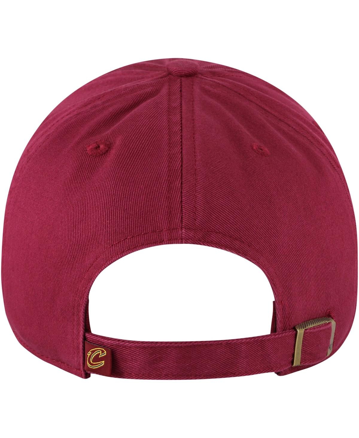 47 Brand Men's Wine Cleveland Cavaliers Core Wordmark Clean Up Adjustable Hat In Wine