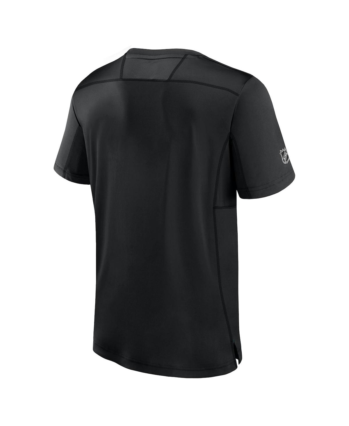 Fanatics Men's Black San Jose Sharks Authentic Pro Tech T-shirt In Black