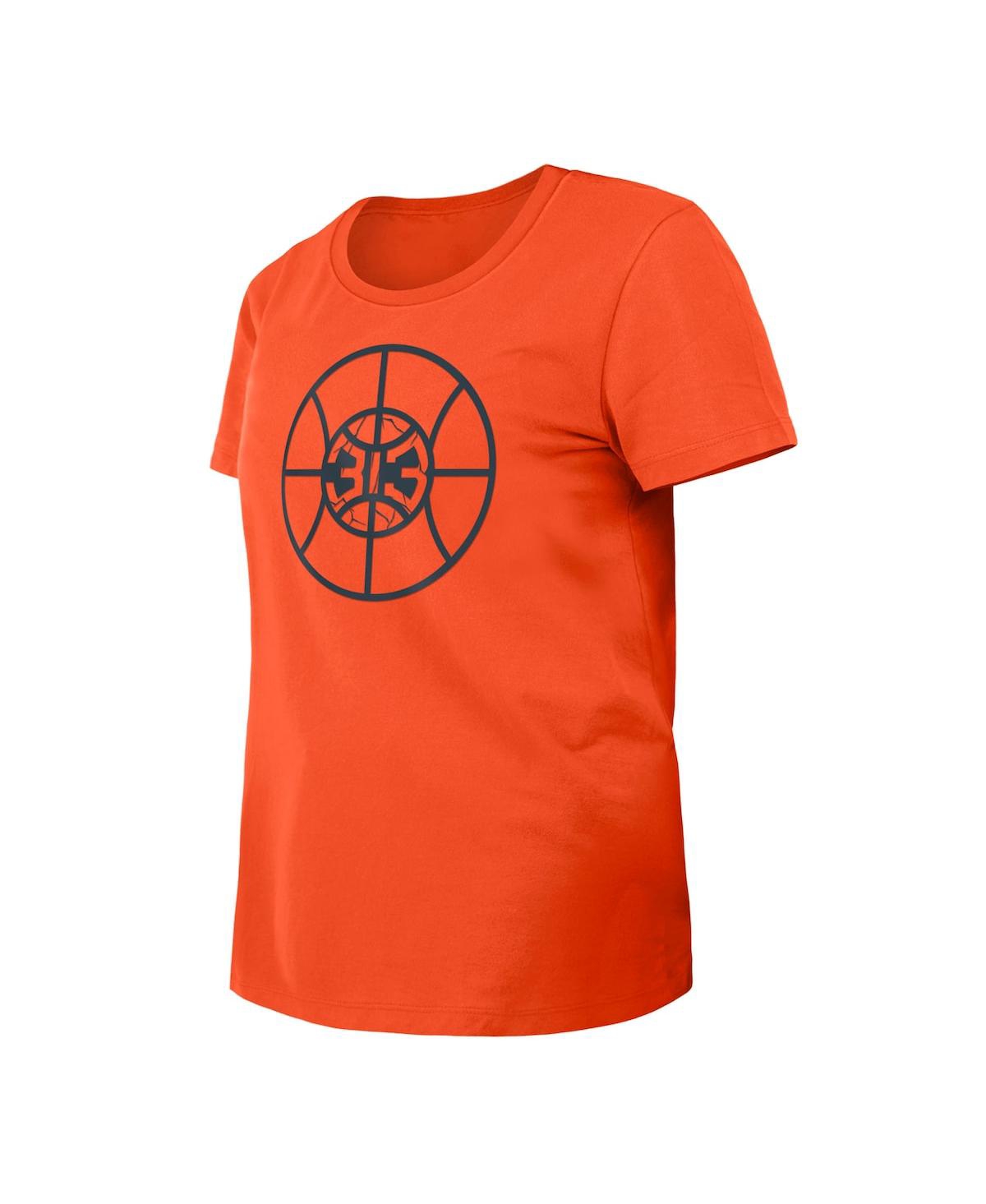 New Era Women's Orange Detroit Pistons 2023/24 City Edition T-shirt In Orange