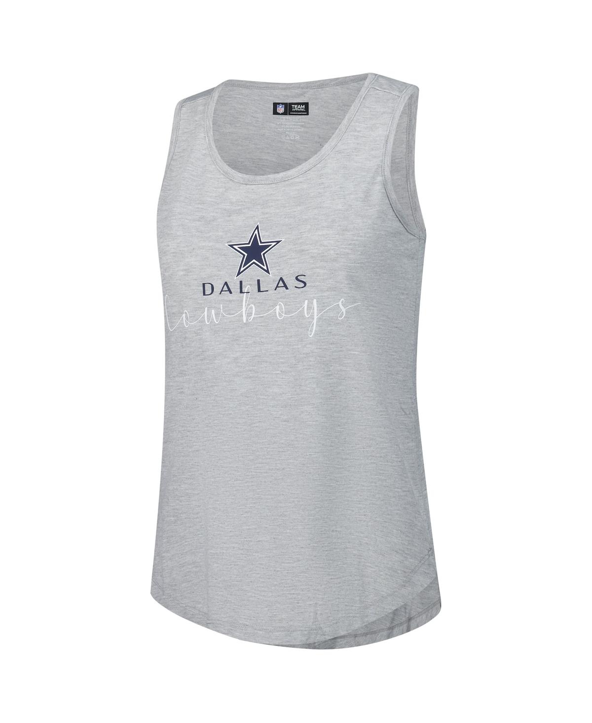 Concepts Sport Women's Gray/navy Dallas Cowboys Petition Tank Top And Pants Sleep Set In Gray,navy