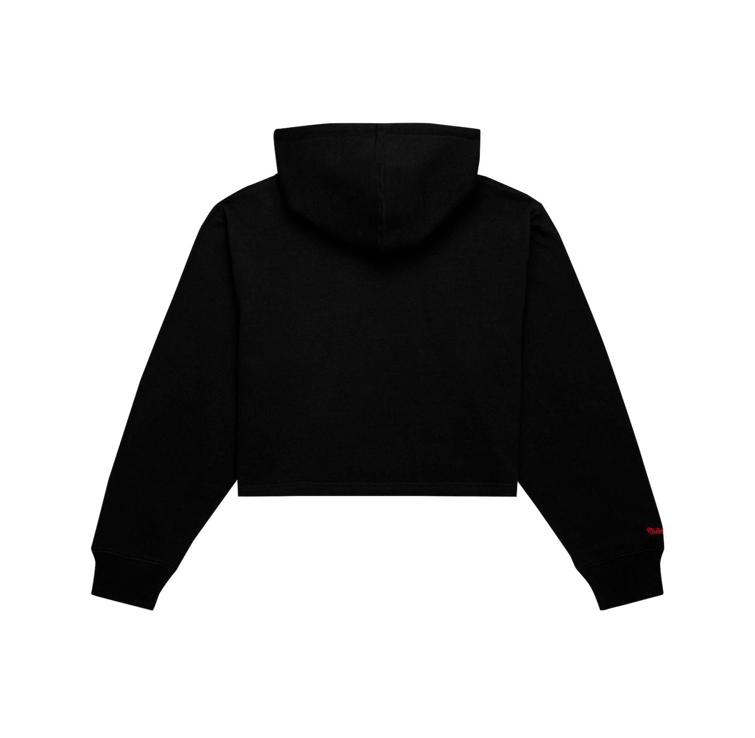 Women's Black Golden State Warriors Hardwood Classics Cropped Pullover Hoodie
