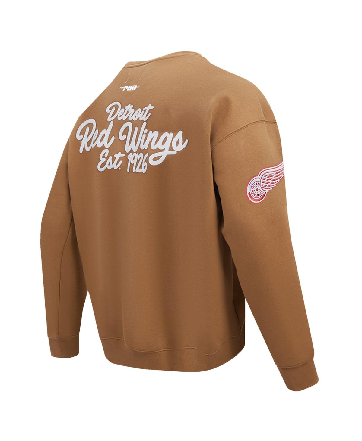 Shop Pro Standard Men's Brown Detroit Red Wings Paint The City Pullover Sweatshirt