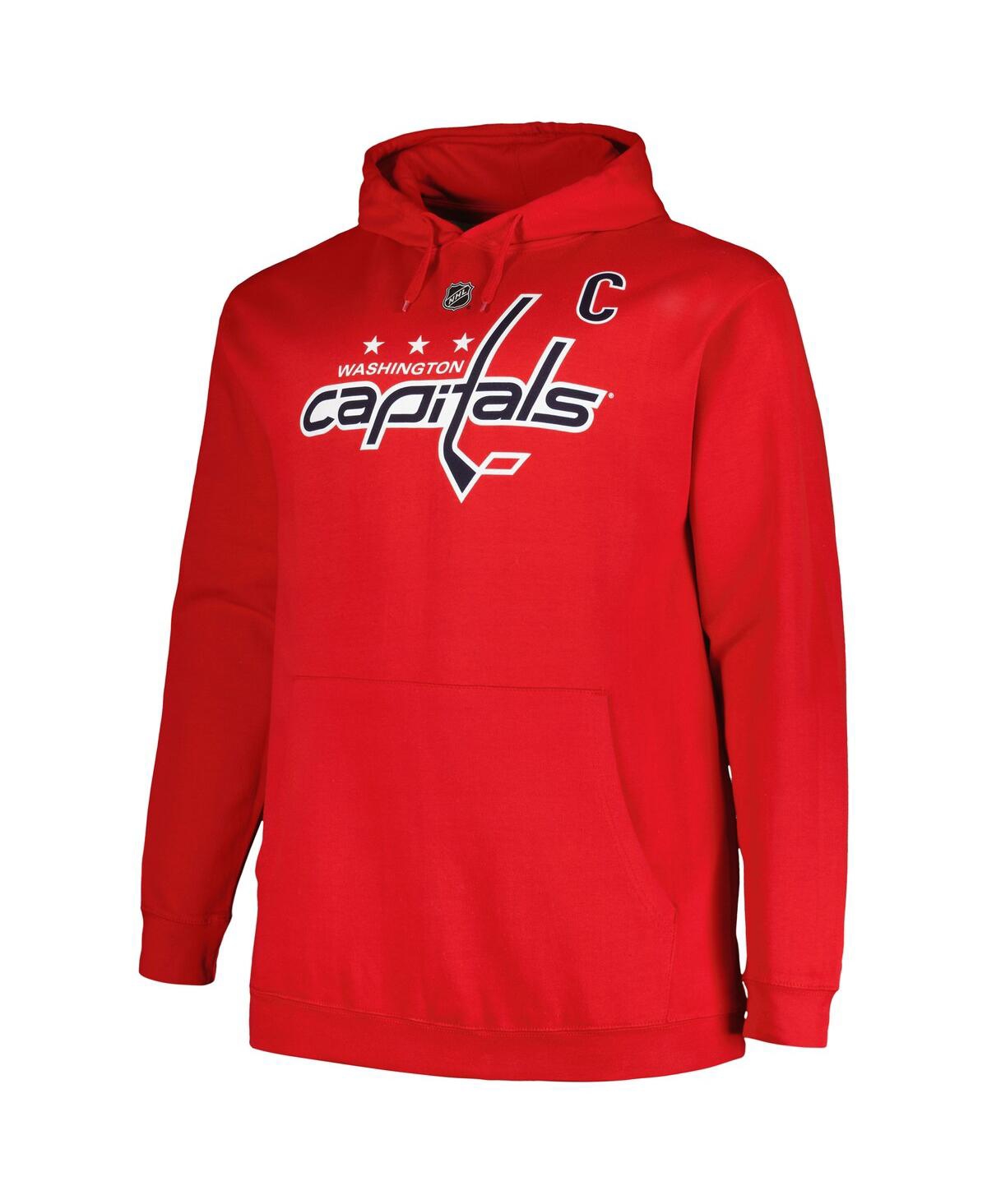 Profile Men's Alexander Ovechkin Red Washington Capitals Big Tall Name Number Pullover Hoodie In Red