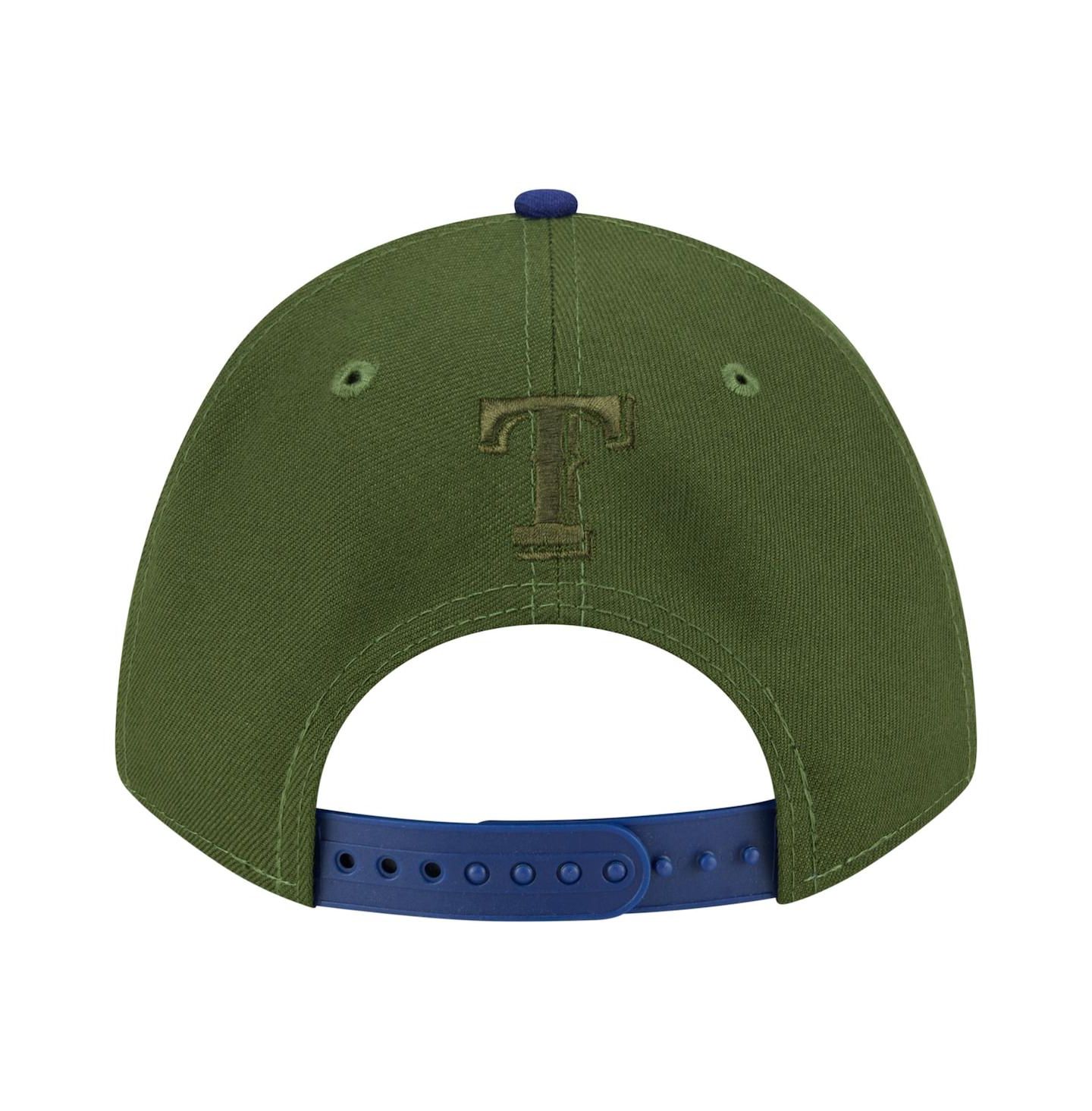 Мужская кепка New Era Dark Green Texas Rangers City Feature 9Forty A-Frame Adjustable Hat — фото 4