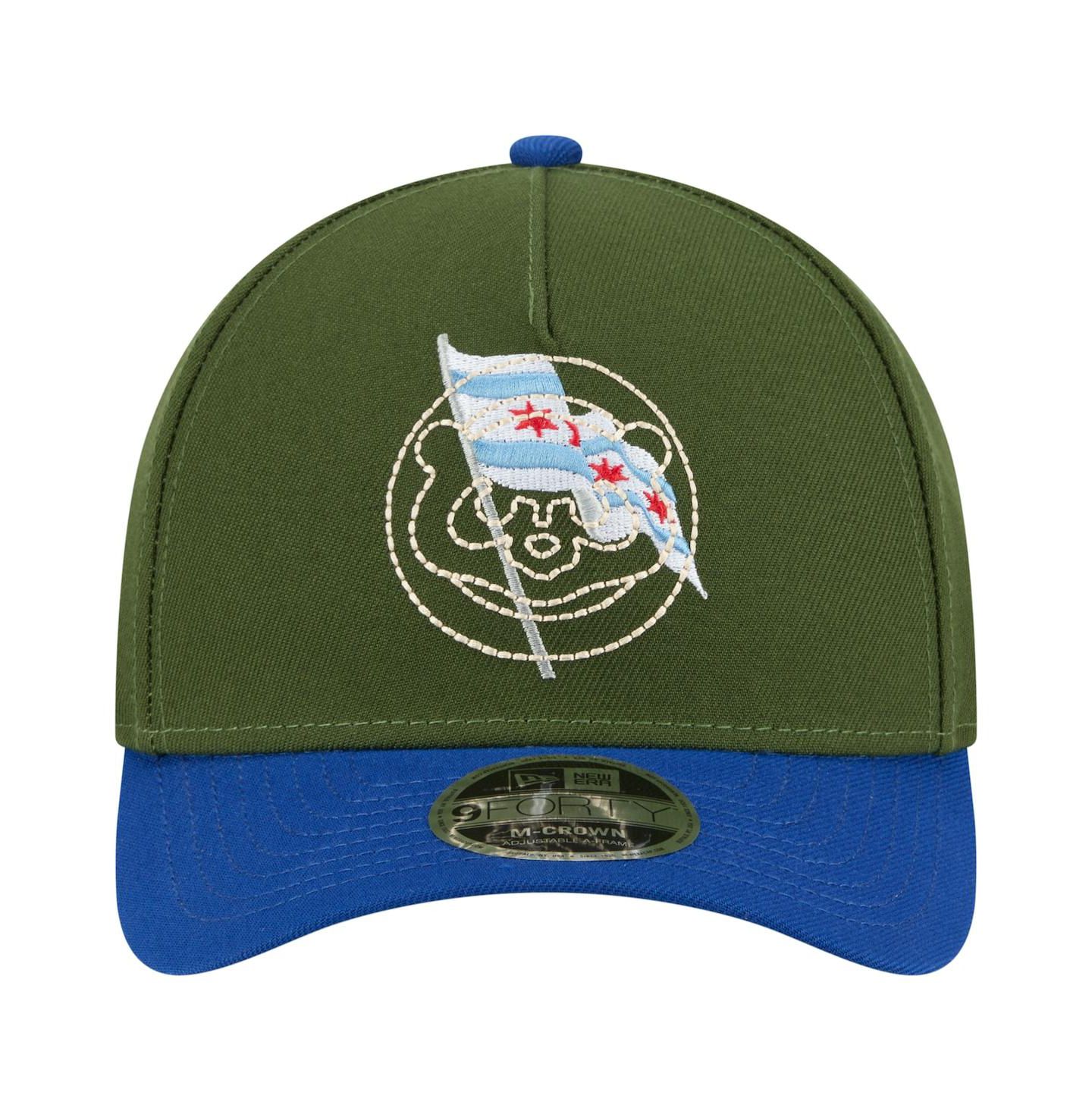 Мужская кепка New Era Dark Green Chicago Cubs City Feature 9Forty A-Frame Adjustable Hat — фото 2