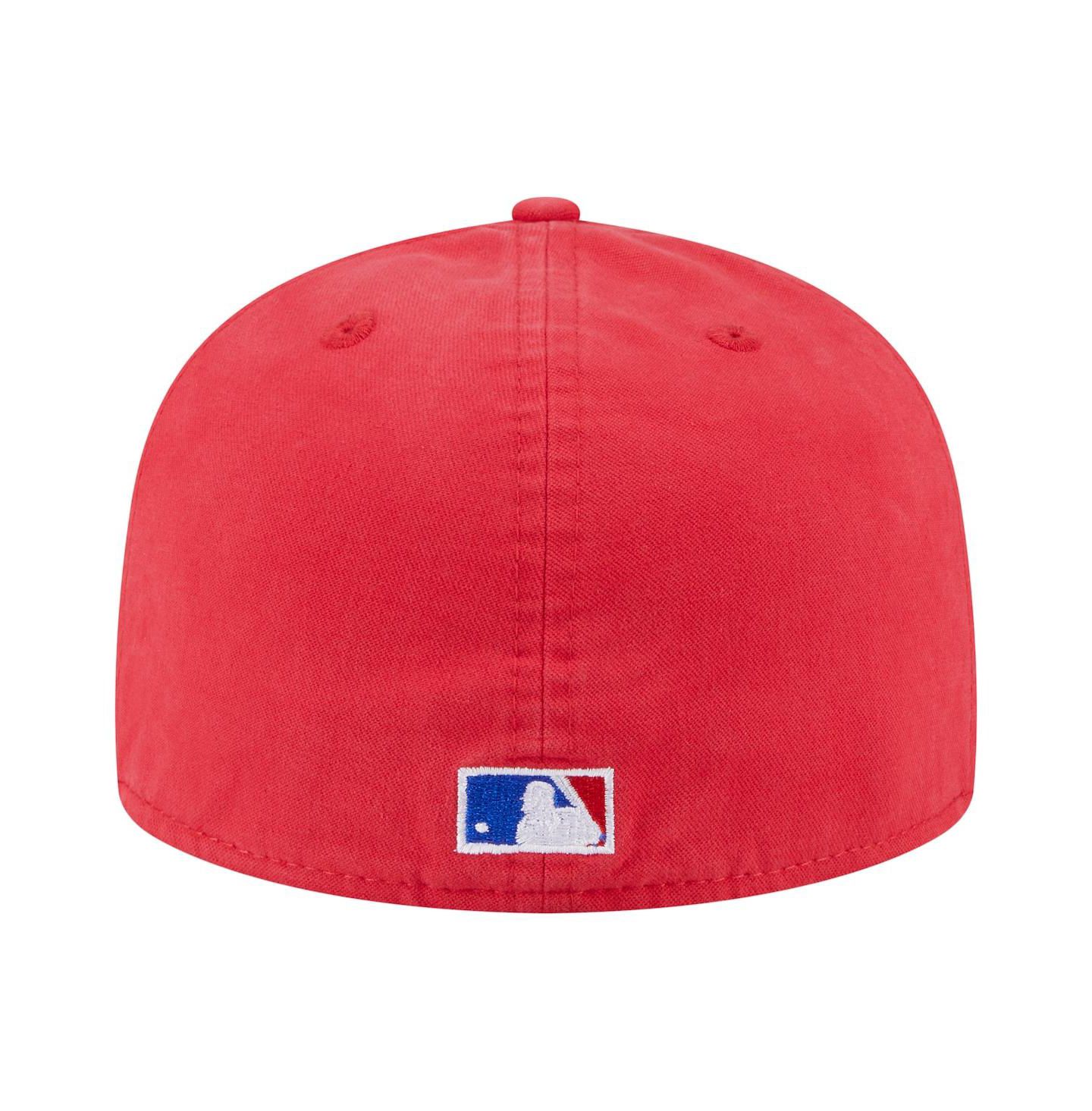 Мужская кепка New Era Red Philadelphia Phillies Championship Side Flag A-Frame 59Fifty Fitted Hat — фото 4