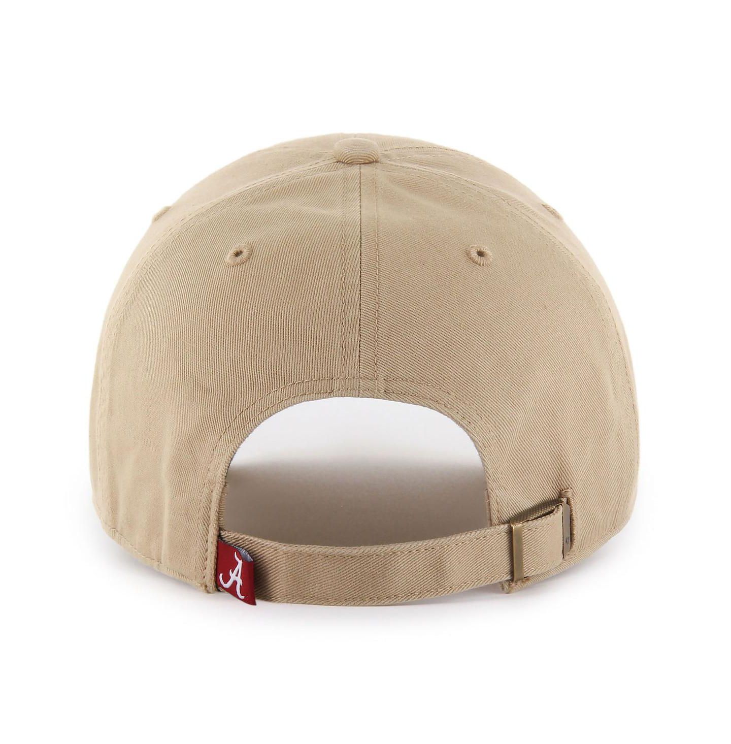 Мужская кепка '47 Brand Khaki Alabama Crimson Tide Clean Up Adjustable Hat — фото 2