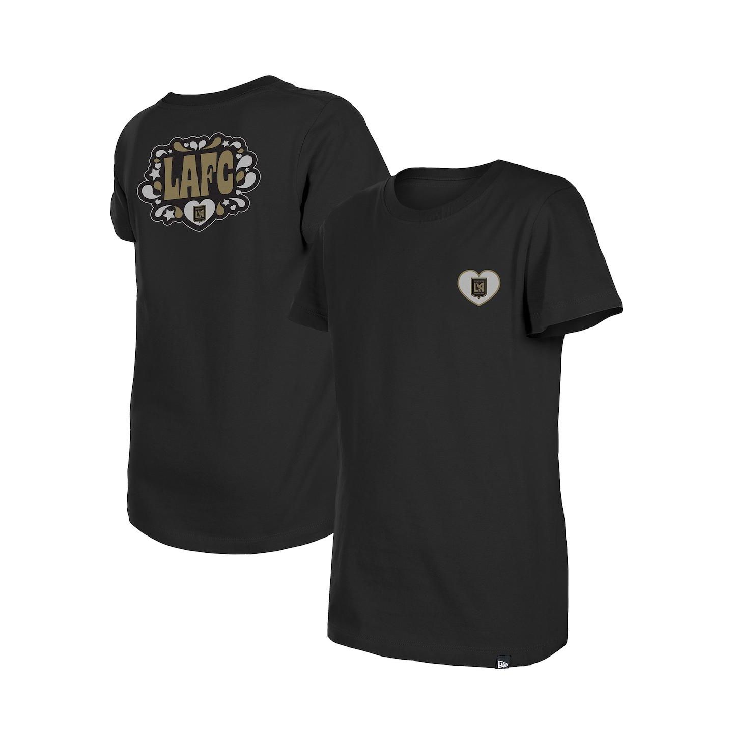Футболка New Era Black Lafc Bubble Heart для девочек — фото 1