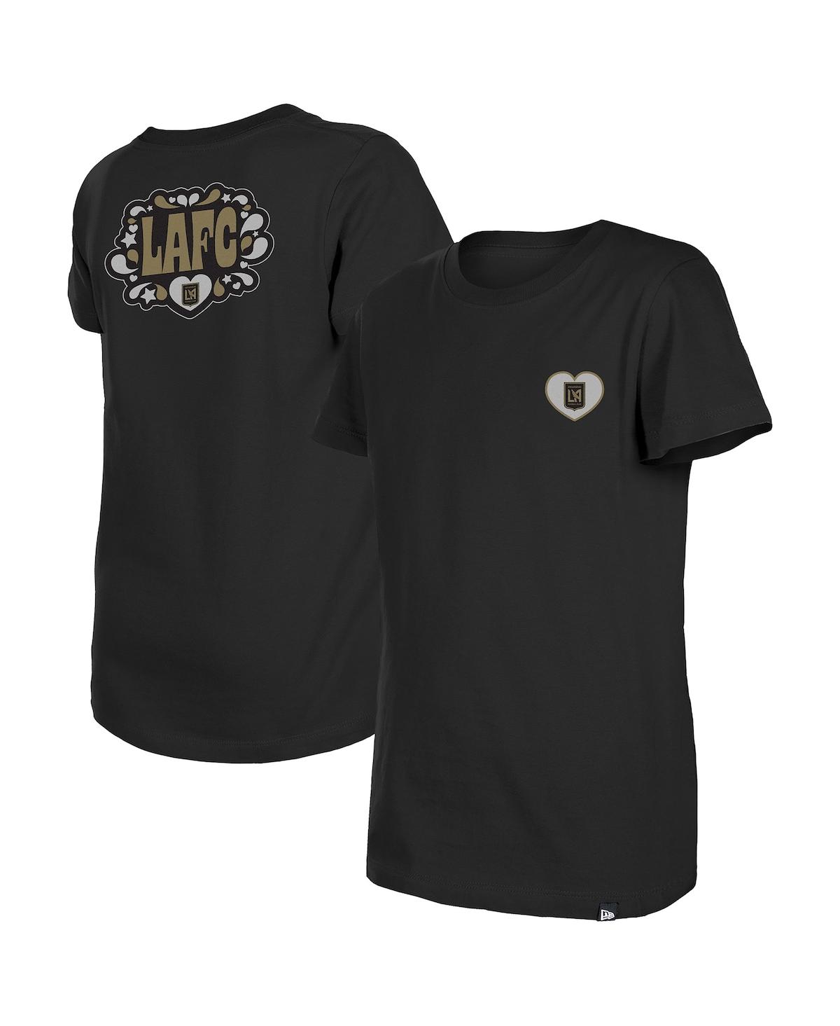 Shop New Era Big Girls Black Lafc Bubble Heart T-shirt