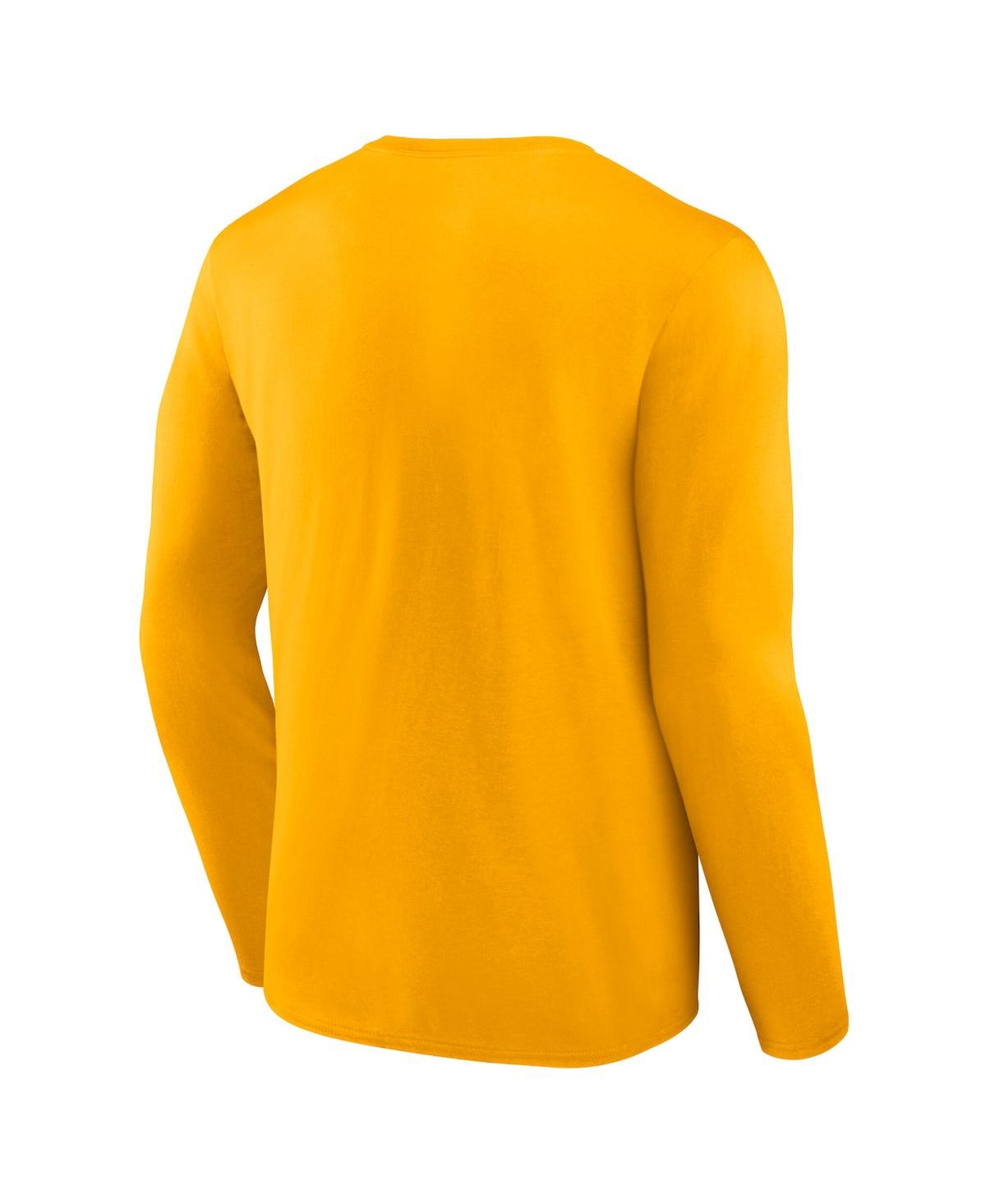 Fanatics Men's Gold Pittsburgh Penguins Authentic Pro Core Collection Secondary Long Sleeve T-shirt In Gold