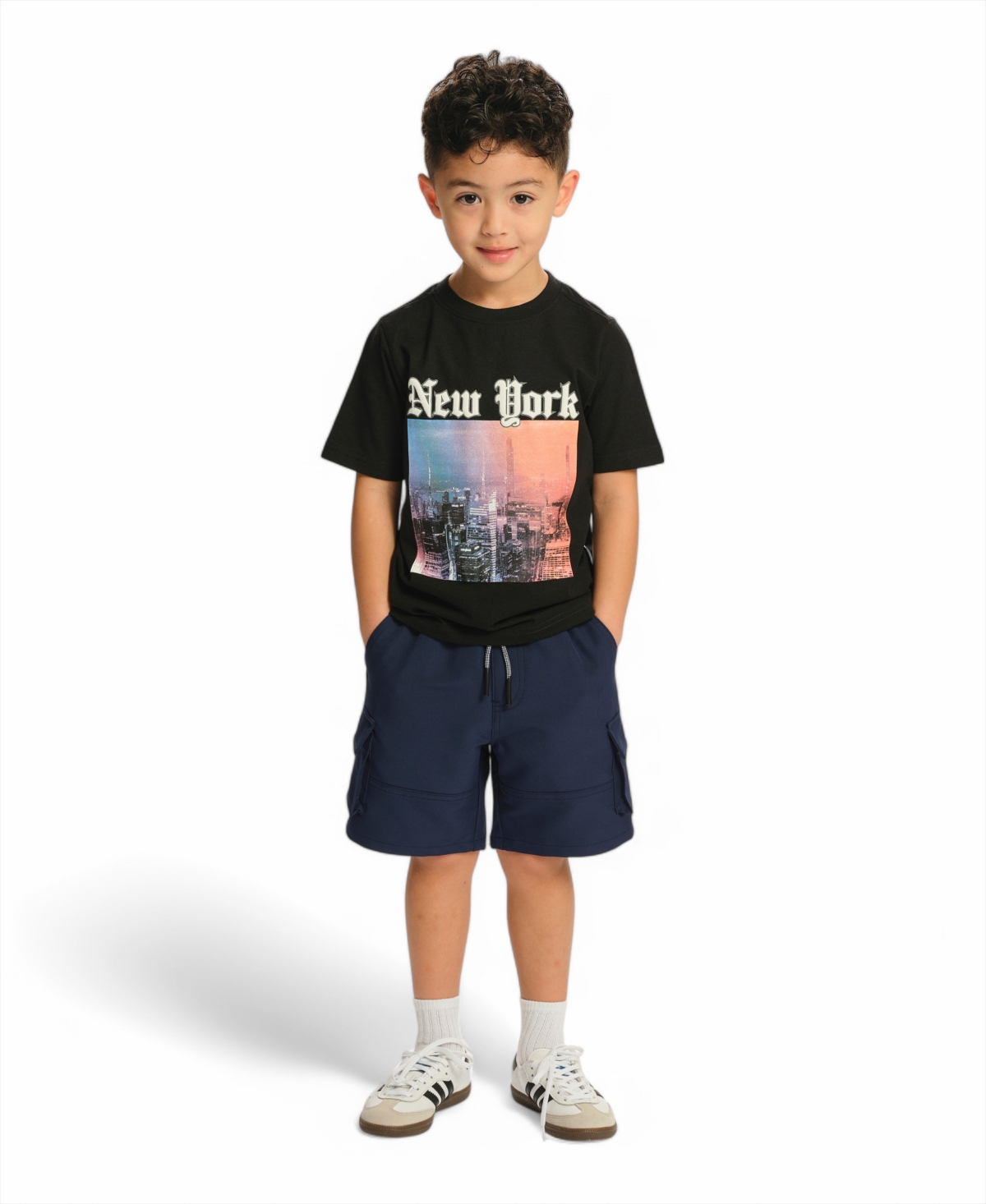 Sovereign Code Little And Big Boys Cargo Shorts In Navy