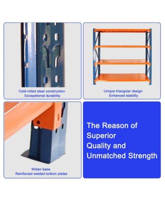 Monica 47inch Farmhouse Wood Walk in Closet Organizer with Shelf Rustic Gray Powder Coated Metal Frame