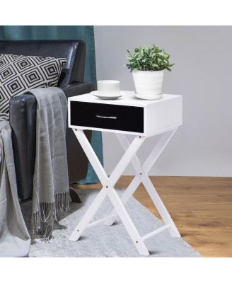 Modern X-Shape Accent Side End Table