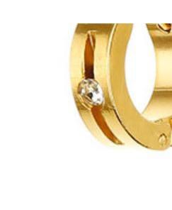 Crystal Huggie Hoop Earring