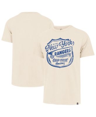 '47 Brand - 47 Brand Men's Cream New York Rangers Poke Check Franklin T-Shirt