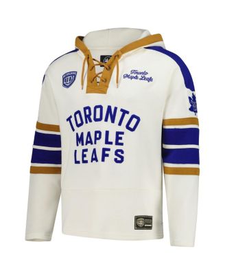 Men's Doug Gilmour Cream Toronto Maple Leaf's Blue Line Heritage Name Number Lace-Up Pullover Hoodie