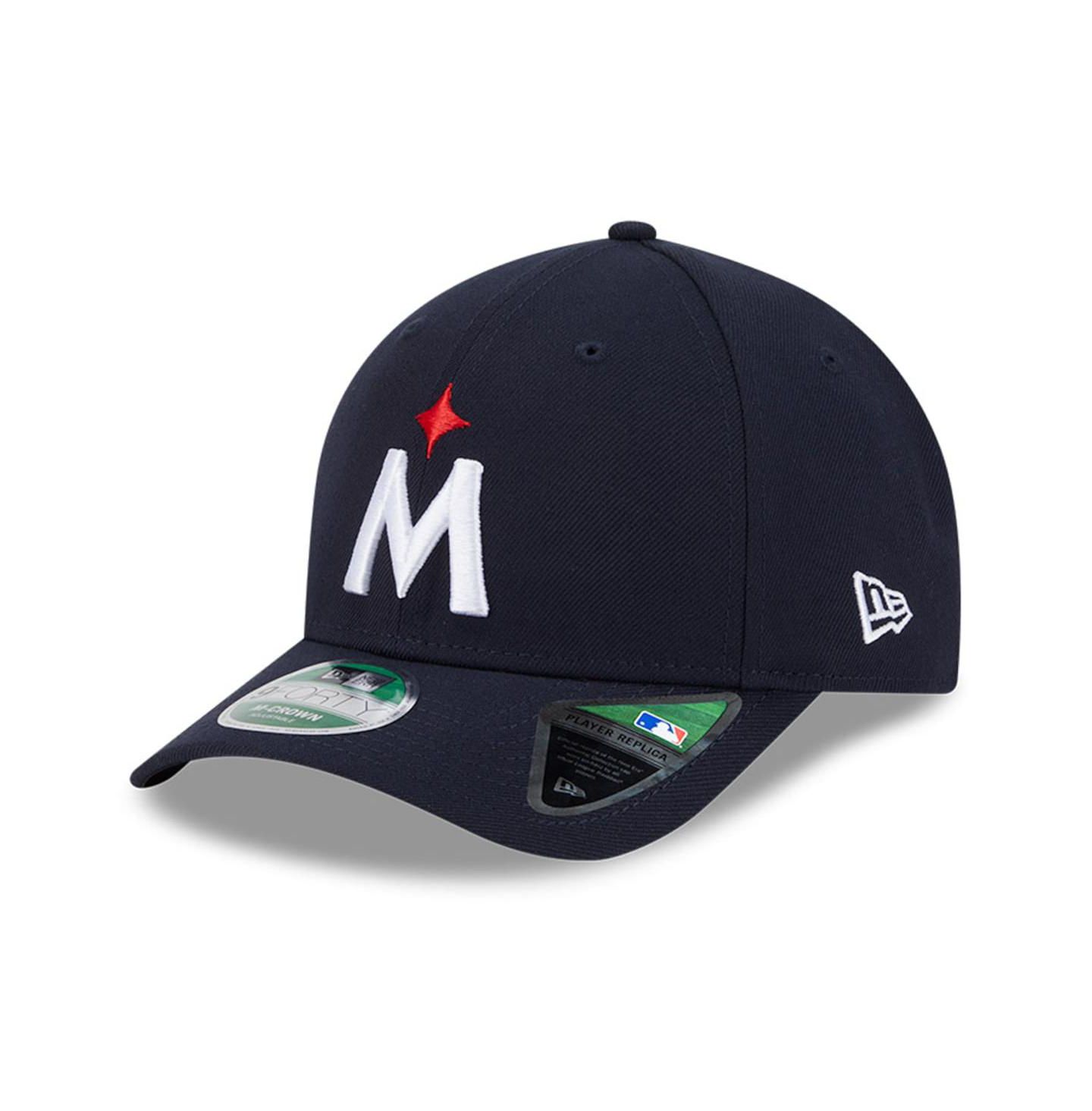 Мужская кепка New Era Navy Minnesota Twins Player Replica 9Forty Adjustable Hat — фото 1