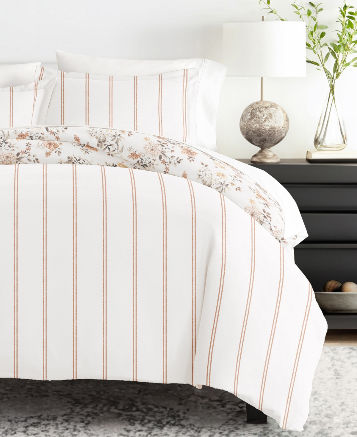 Ienjoy Home Timeless Pattern Reversible 3-pc. Duvet Cover Set, King/california King