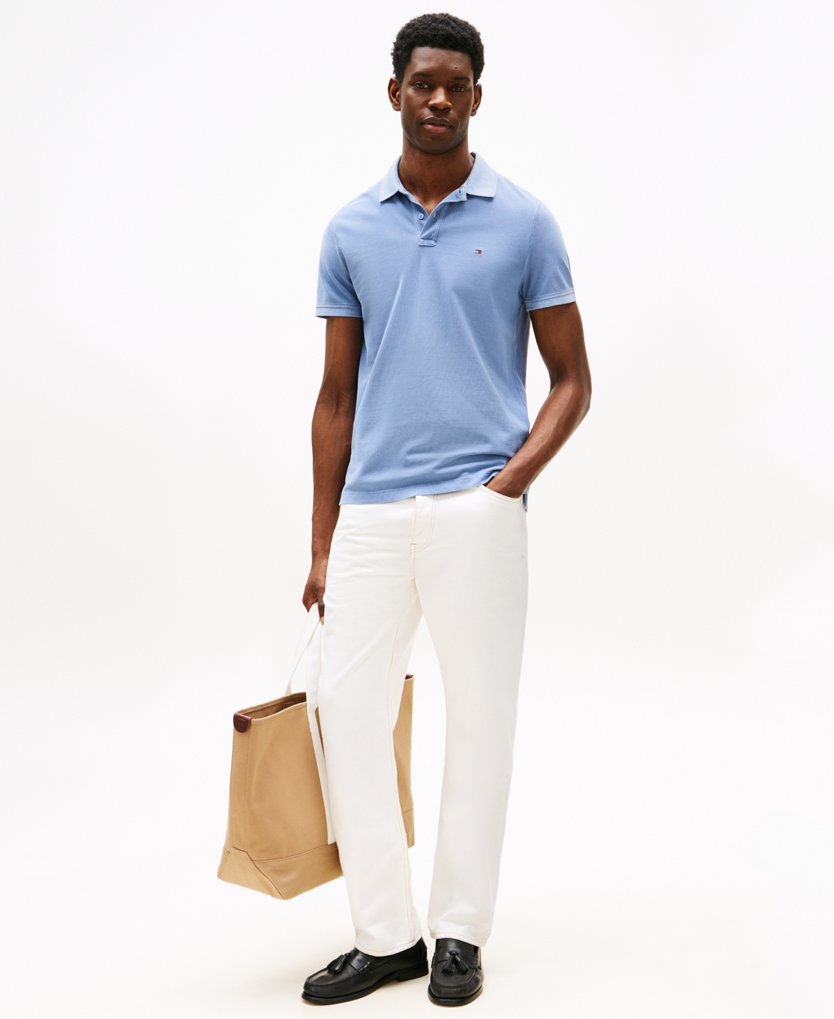 Tommy Hilfiger Men's 1985 Regular Fit Th Flex Polo Shirt In Blue