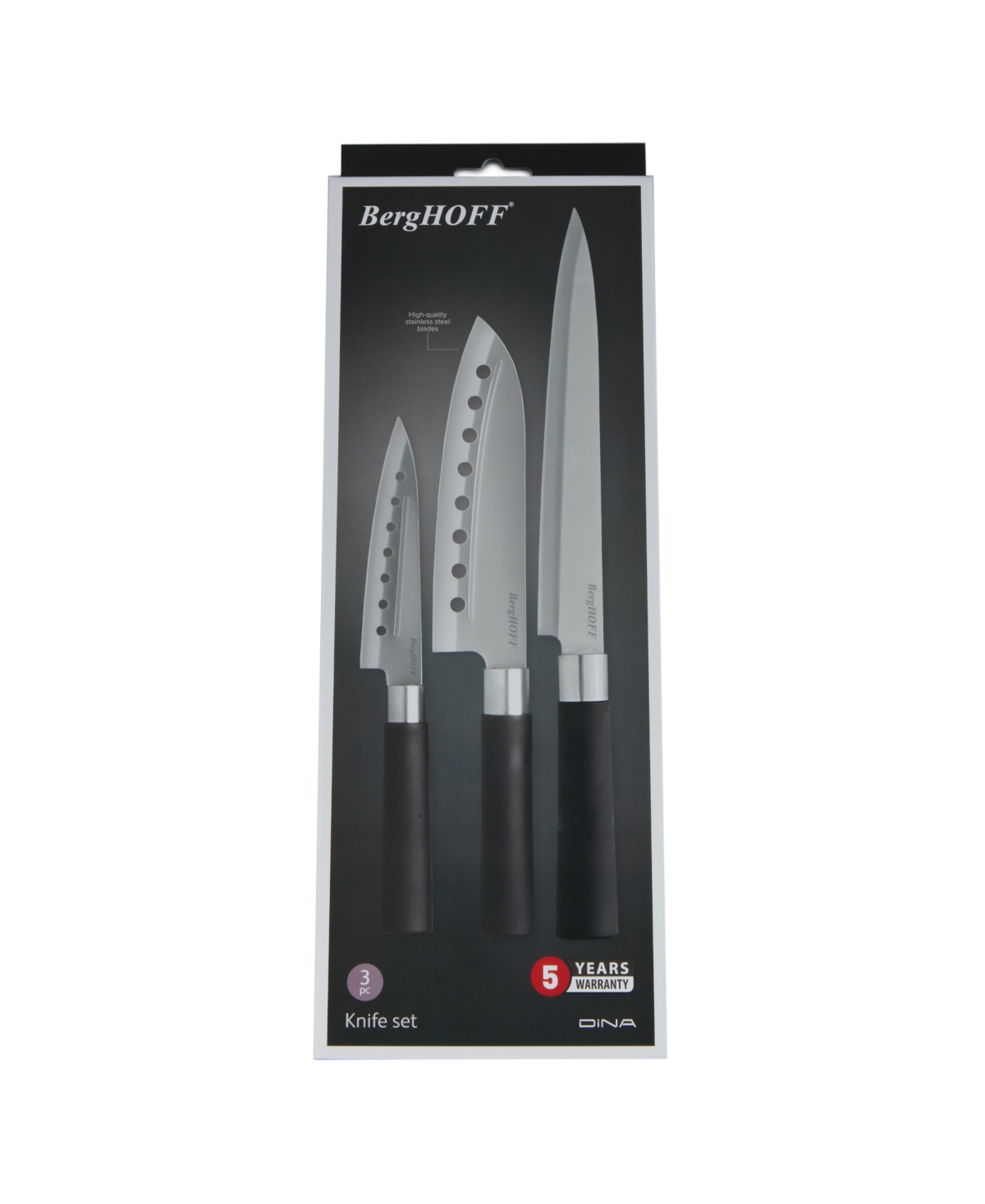 Berghoff Dina Codon 3-piece Knife Set In Black